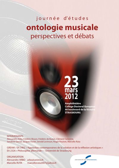 Journée d'études « Ontologie musicale, perspectives et débats »