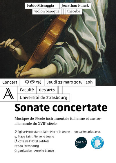 Concert « Sonate concertate - Musique de l'école instrumentale italienne et austro-allemande du XVIIe siècle » par Fabio Missaggia et Jonathan Funck