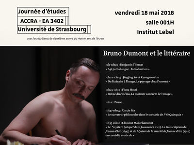 Journée d'études « Bruno Dumont et le littéraire »