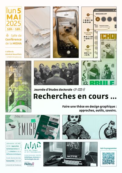 Journée d'études doctorale « Recherches en cours... Faire une thèse en design graphique : approches, outils, savoirs »