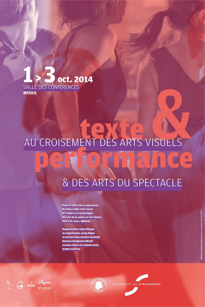 Colloque « Texte et performance au croisement des arts visuels et des arts du spectacle »